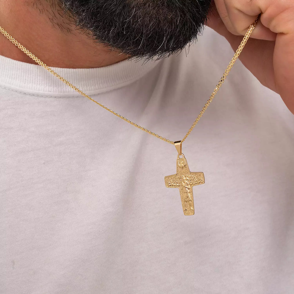 Dije Cruz Buen Pastor - Orux, oro laminado 18K - foto 3