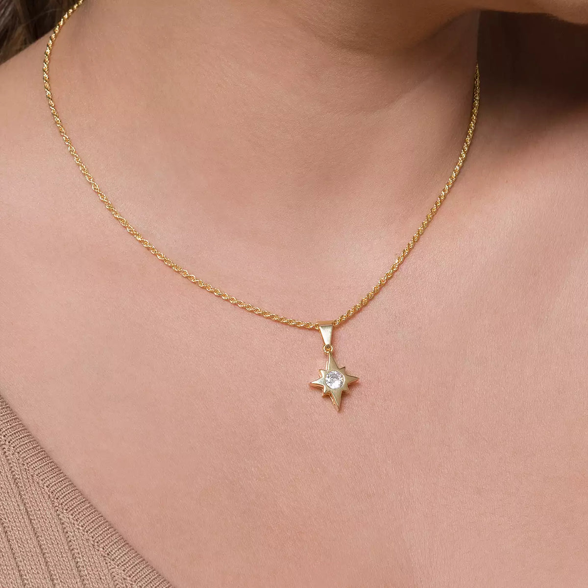 Dije Estrella Circonia Cristal