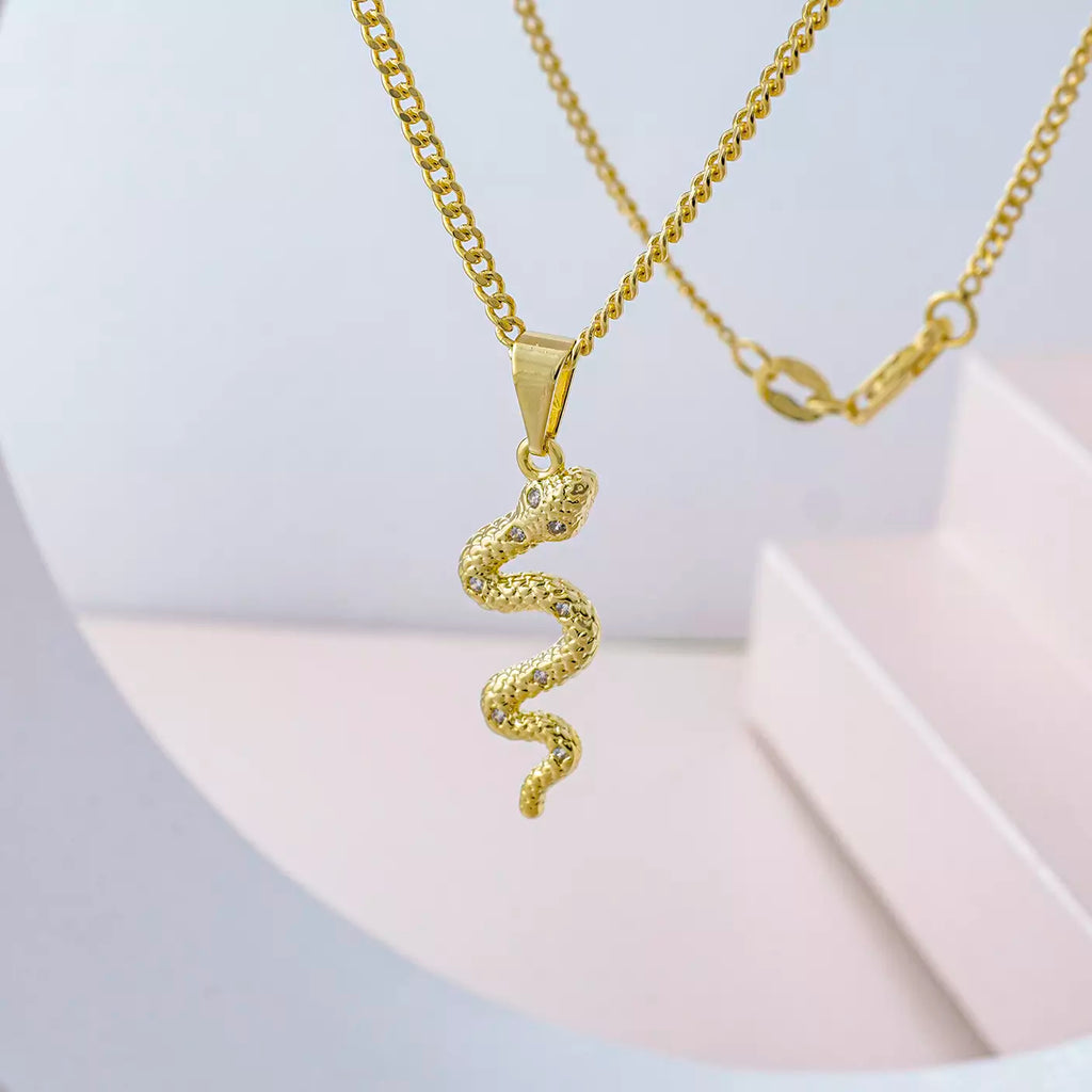 Dije Serpiente Cristal - Orux, oro laminado 18K - foto 2