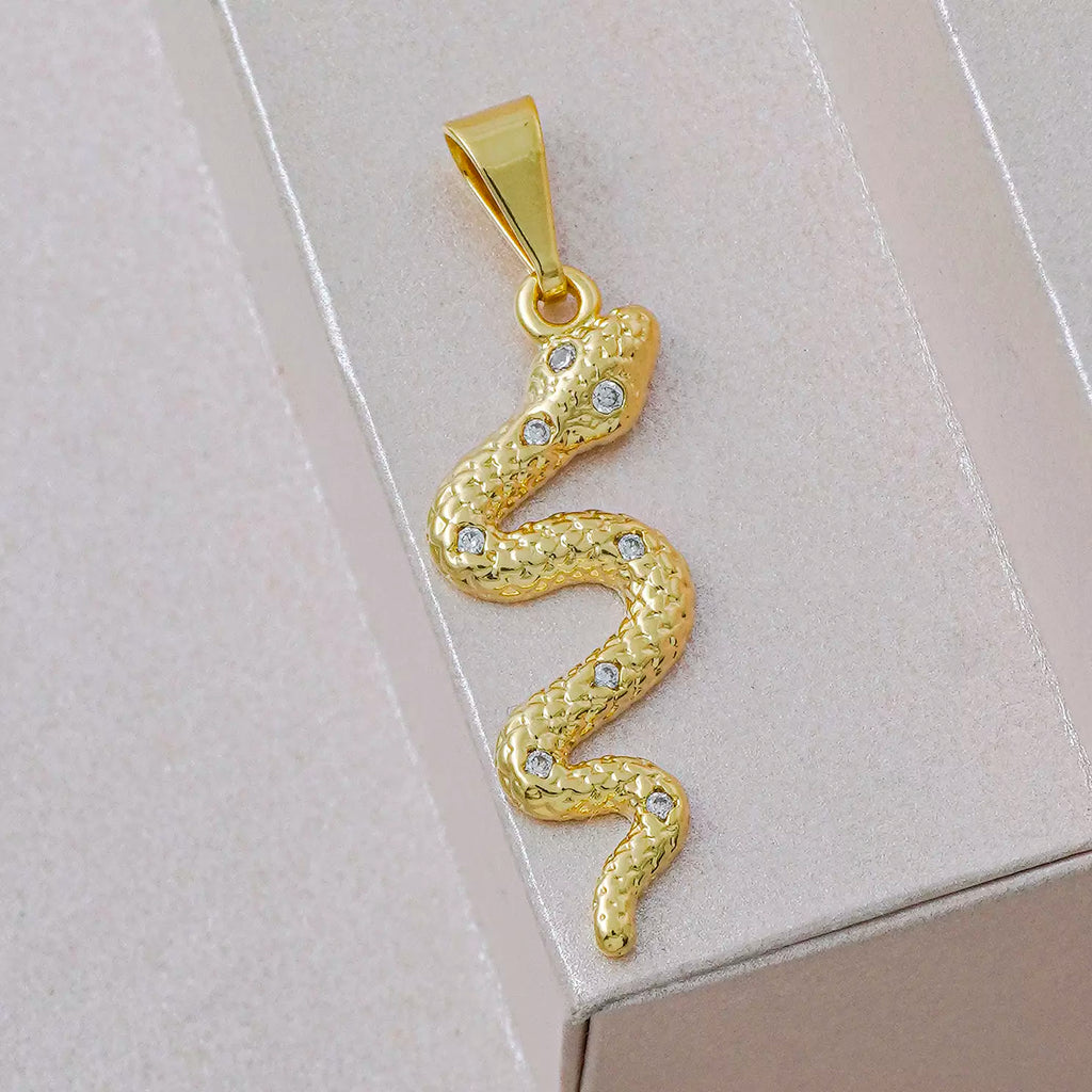 Dije Serpiente Cristal - Orux, oro laminado 18K - foto 3