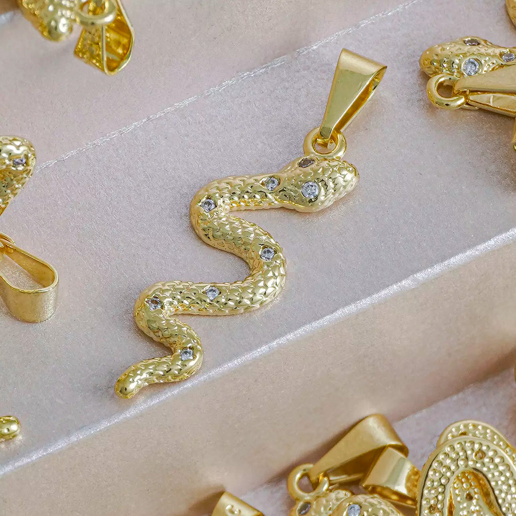 Dije Serpiente Cristal - Orux, oro laminado 18K - foto 1