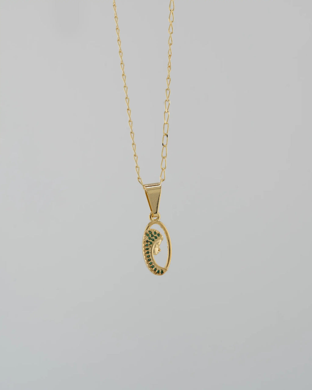 Dije Virgen Niña Verde - Orux, oro laminado 18K - foto 2