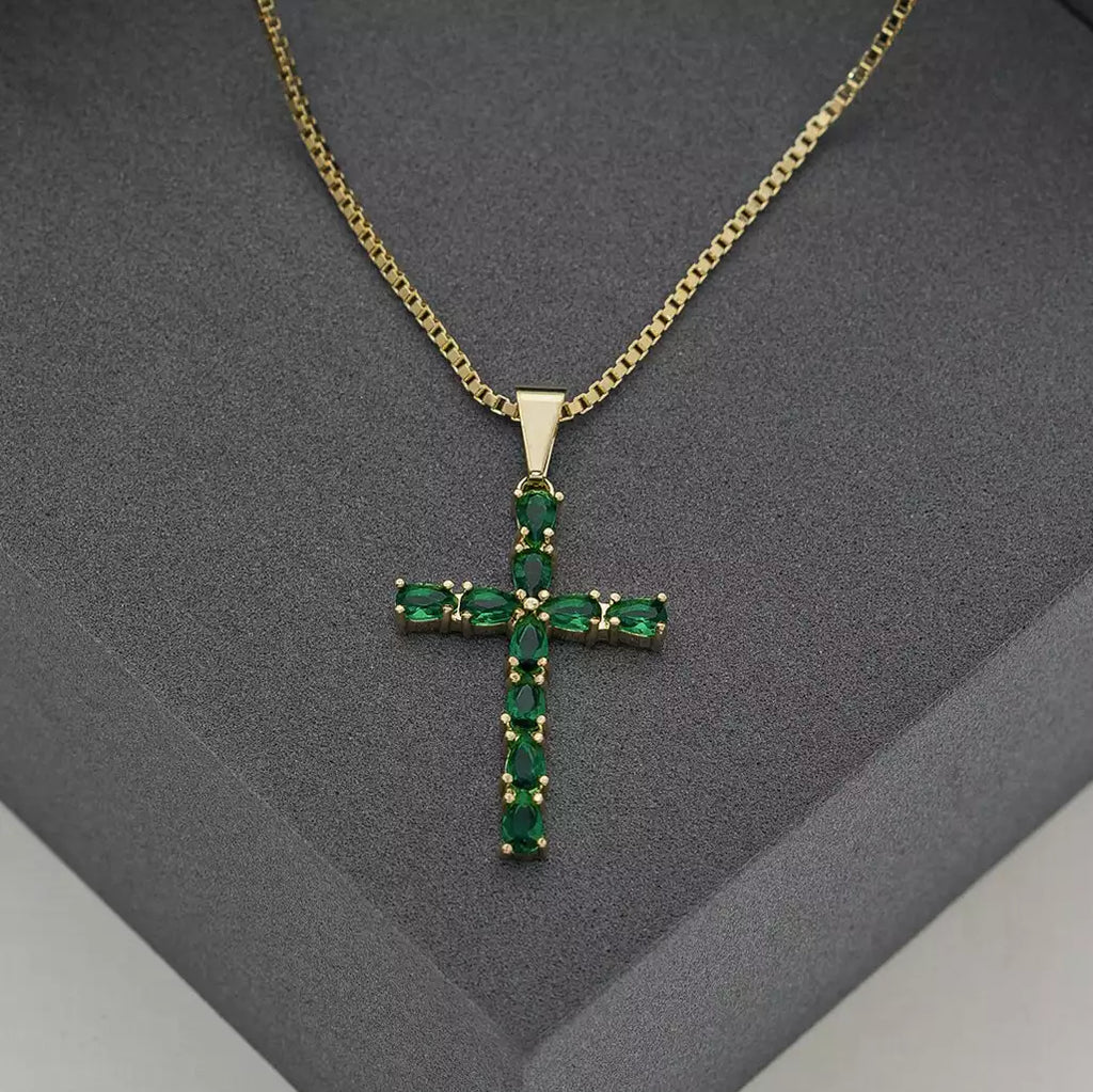 Dije Cruz Emerald