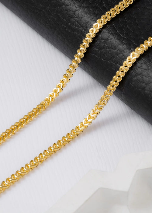 Cadena Franco 65 cm oro laminado 18K Orux foto 2