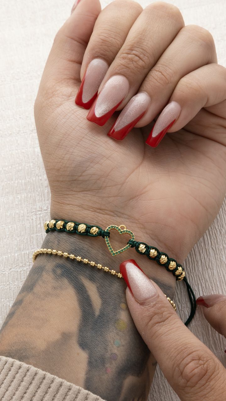 Manilla Balín Italy 4mm, D Amour Verde - Orux Joyería, oro laminado 18K - foto 2