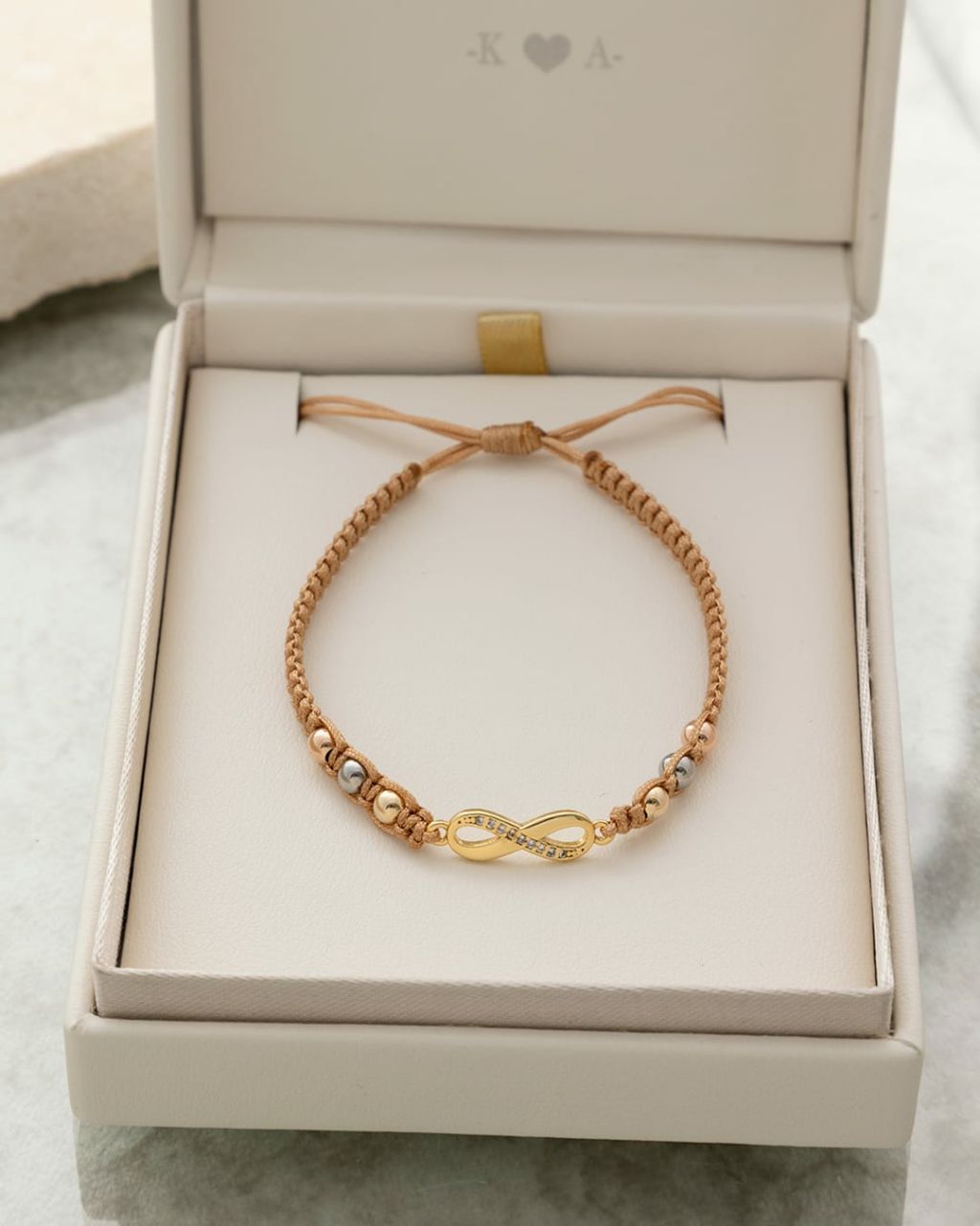 Manilla Balín Liso 4mm, H Infinito - Orux Joyería, oro laminado 18K - foto 1