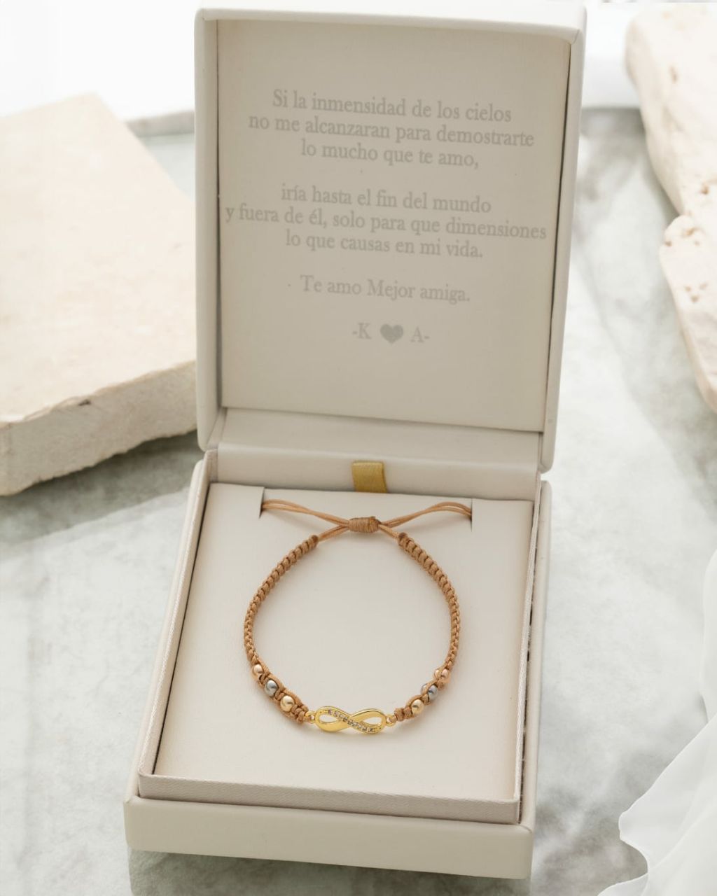 Manilla Balín Liso 4mm, H Infinito - Orux Joyería, oro laminado 18K - foto 3