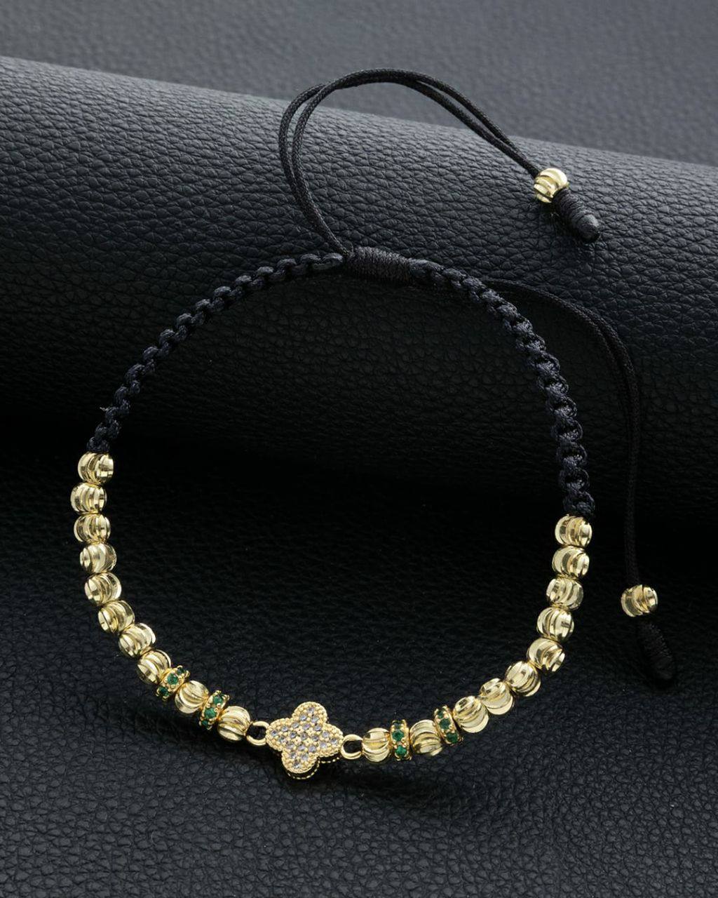 Manilla Balín Italiano 4mm, H Clover Mini - Orux Joyería, oro laminado 18K - foto 1