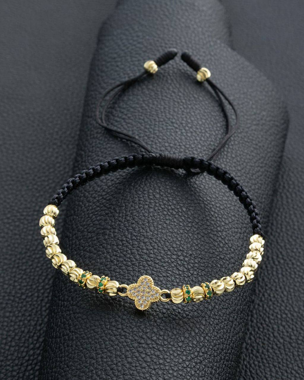Manilla Balín Italiano 4mm, H Clover Mini - Orux Joyería, oro laminado 18K - foto 2