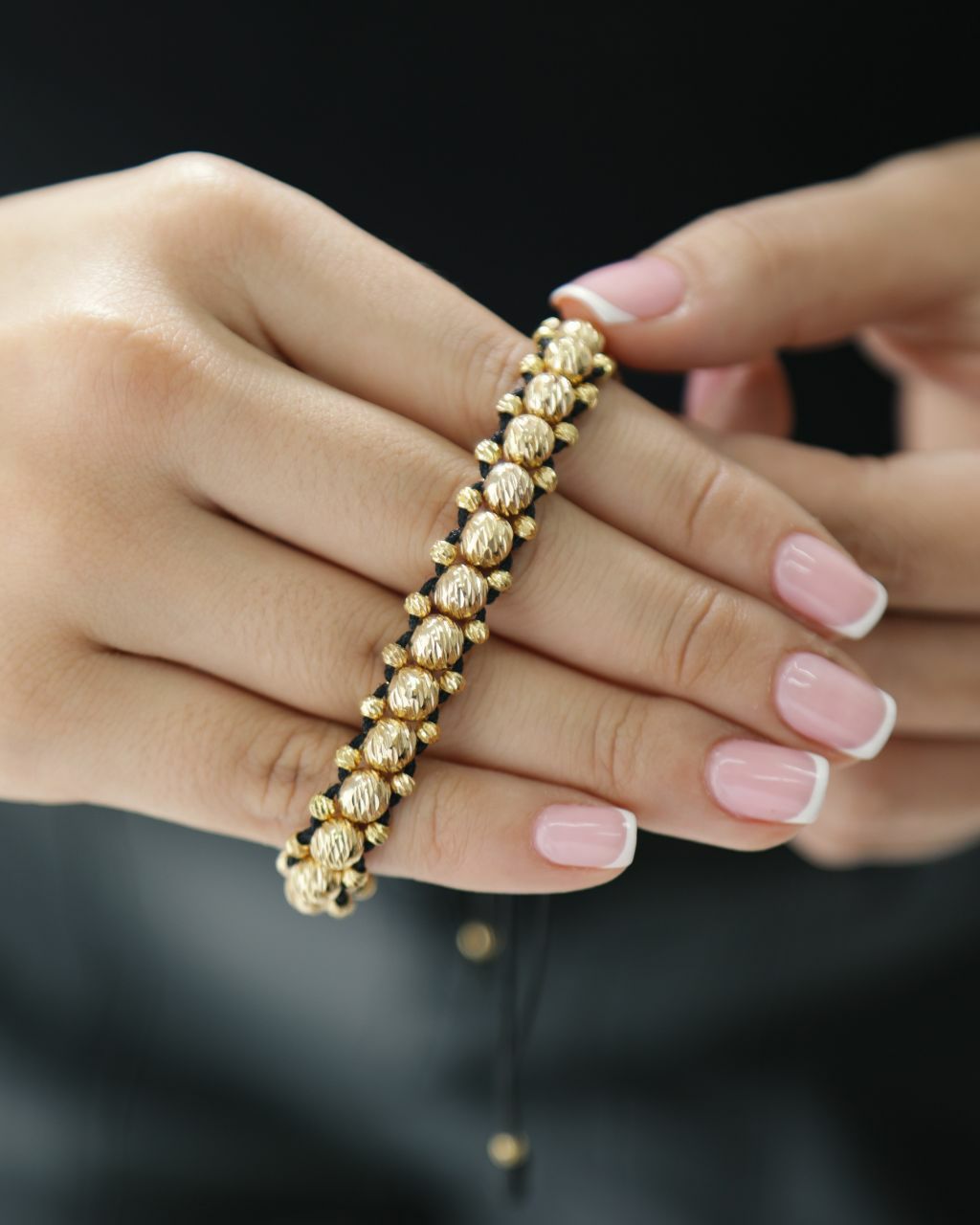 Manilla Balín Diamantado 3 y 6mm - Orux Joyería, oro laminado 18K - foto 3