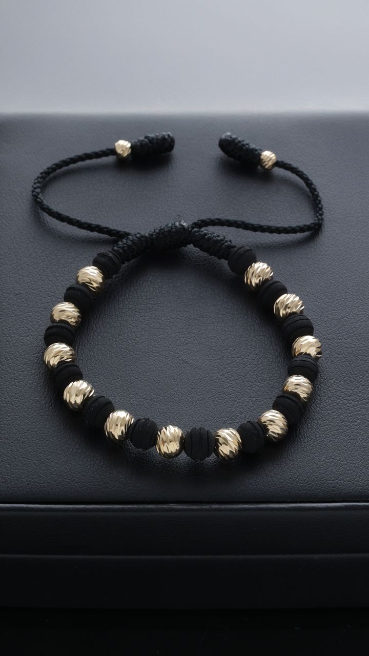 Manilla Balín Diamantado 6mm - Orux Joyería, oro laminado 18K - foto 1