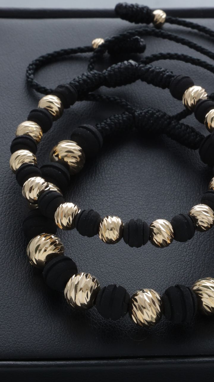 Manilla Balín Diamantado 6mm - Orux Joyería, oro laminado 18K - foto 2
