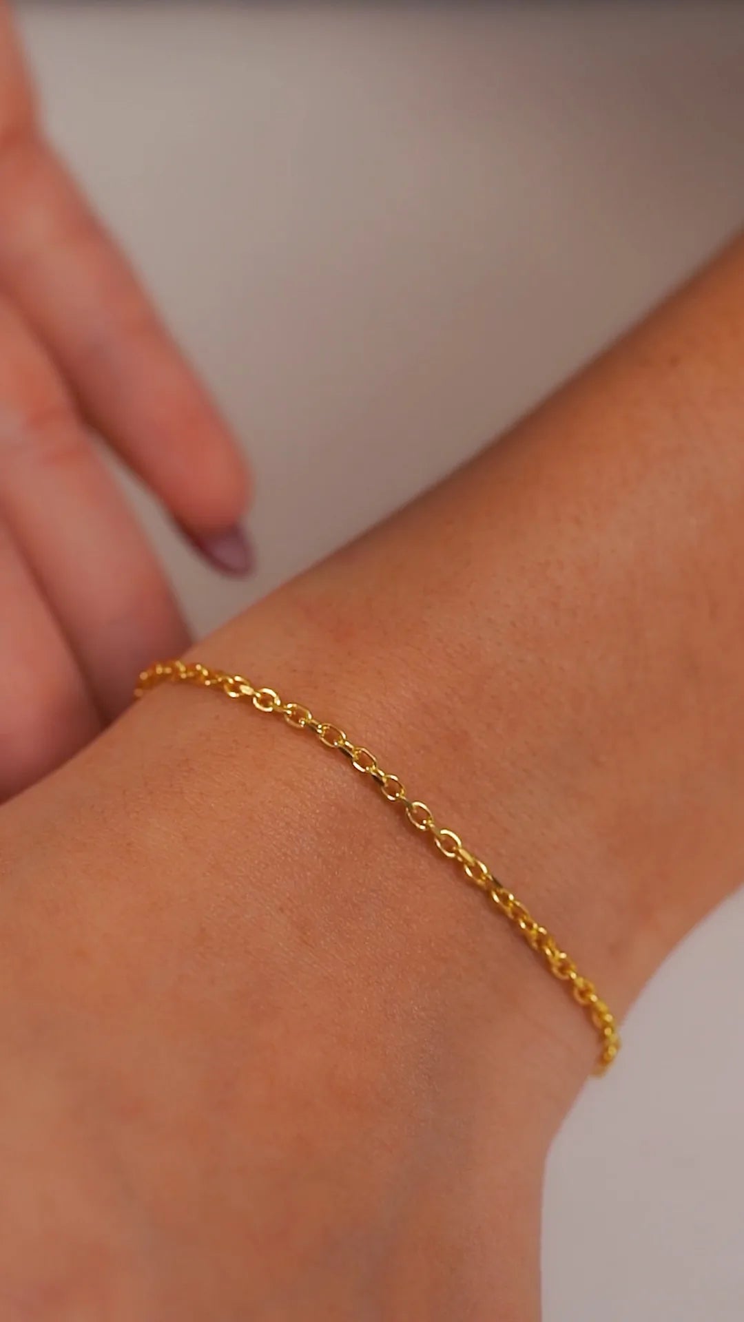 Pulsera Aros Italy 2mm 15.5 Cms + Extensor