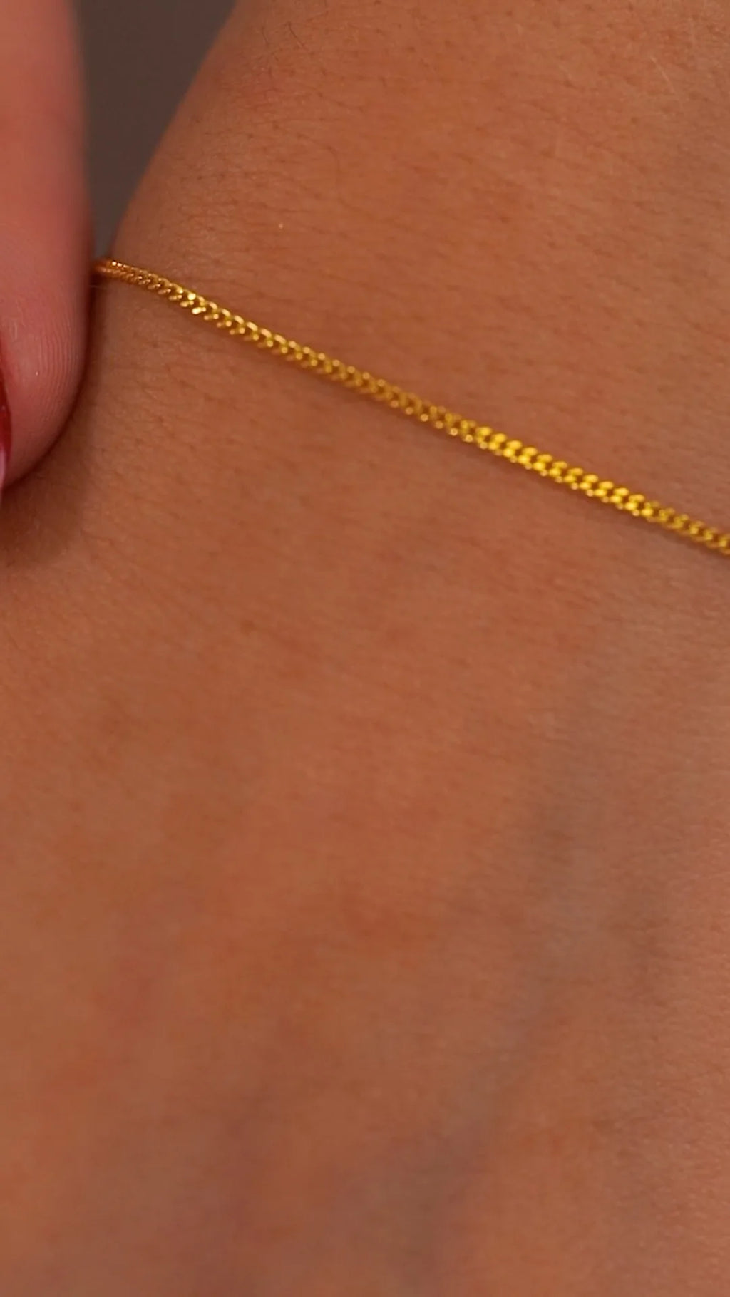 Pulsera Cubanita Italy 1mm 15 Cms + Extensor