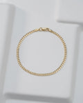 Pulsera Cubana Italy 3mm 19.5 Cms