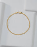 Pulsera Cubana Cruzada 2.4mm 19.5 Cms