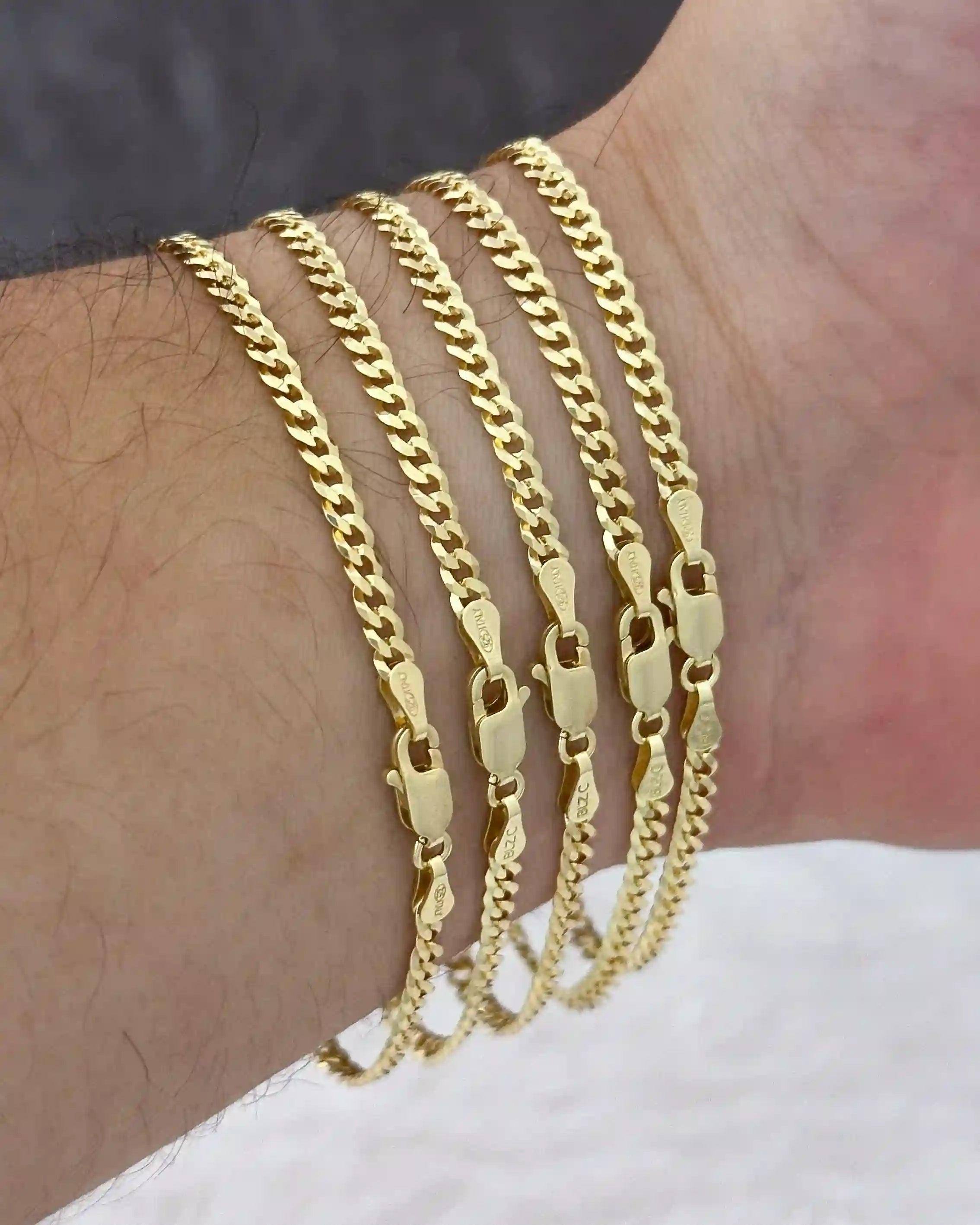 Pulsera Cuban Link Italy 3.1mm 19 Cms