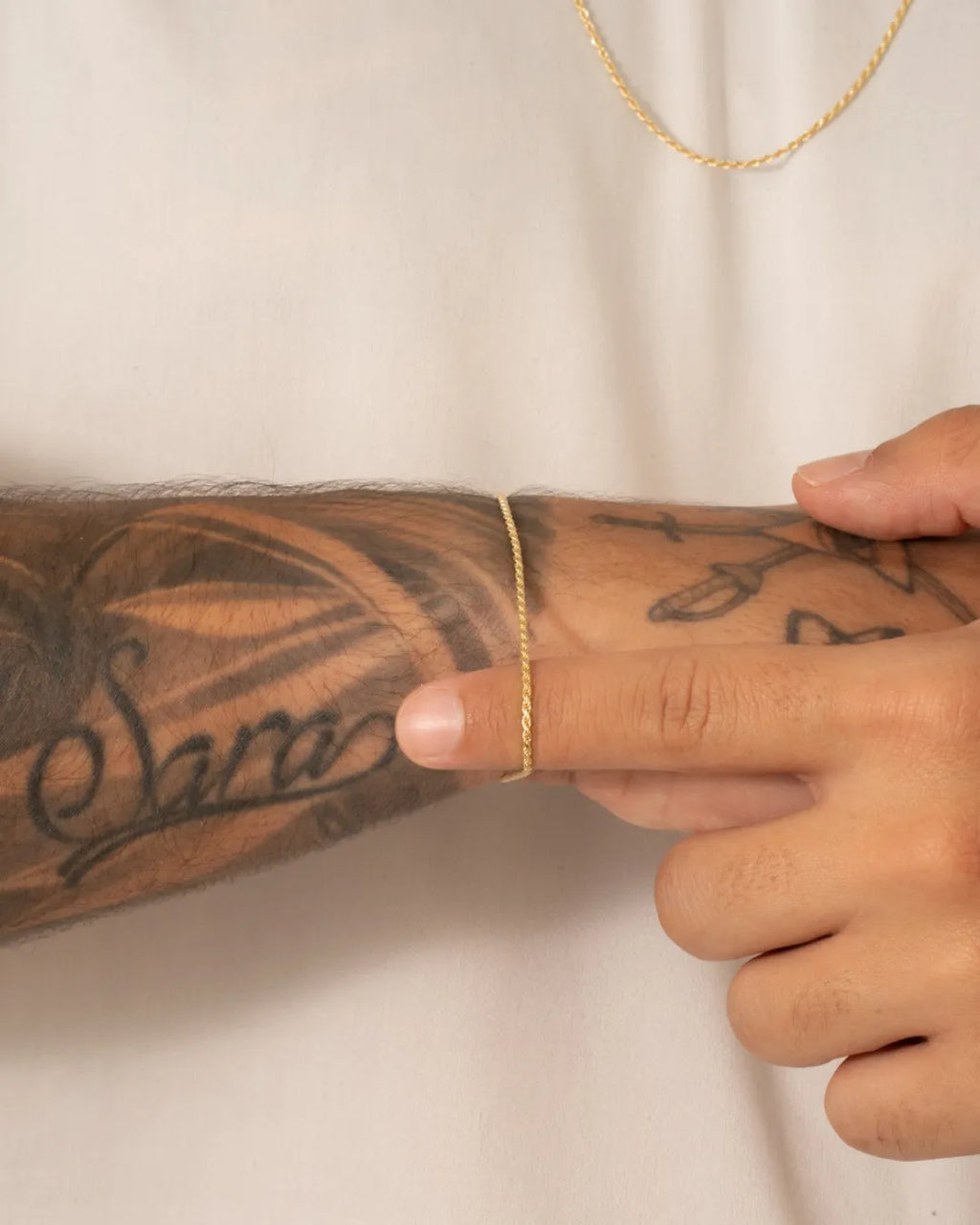 Pulsera Tube Gold Italy 19.5 Cms