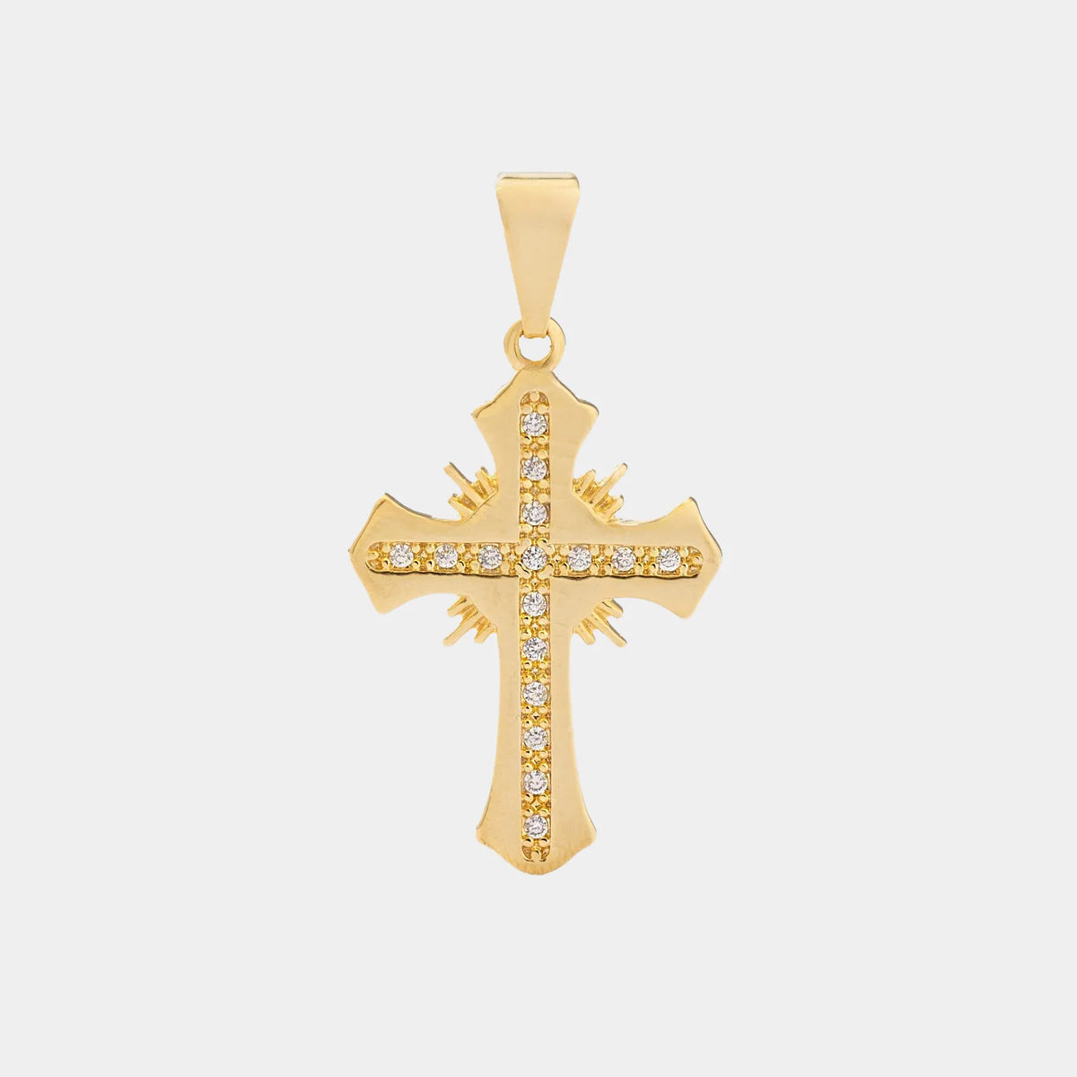 Dije Cruz Sagrada Circonias Cristal