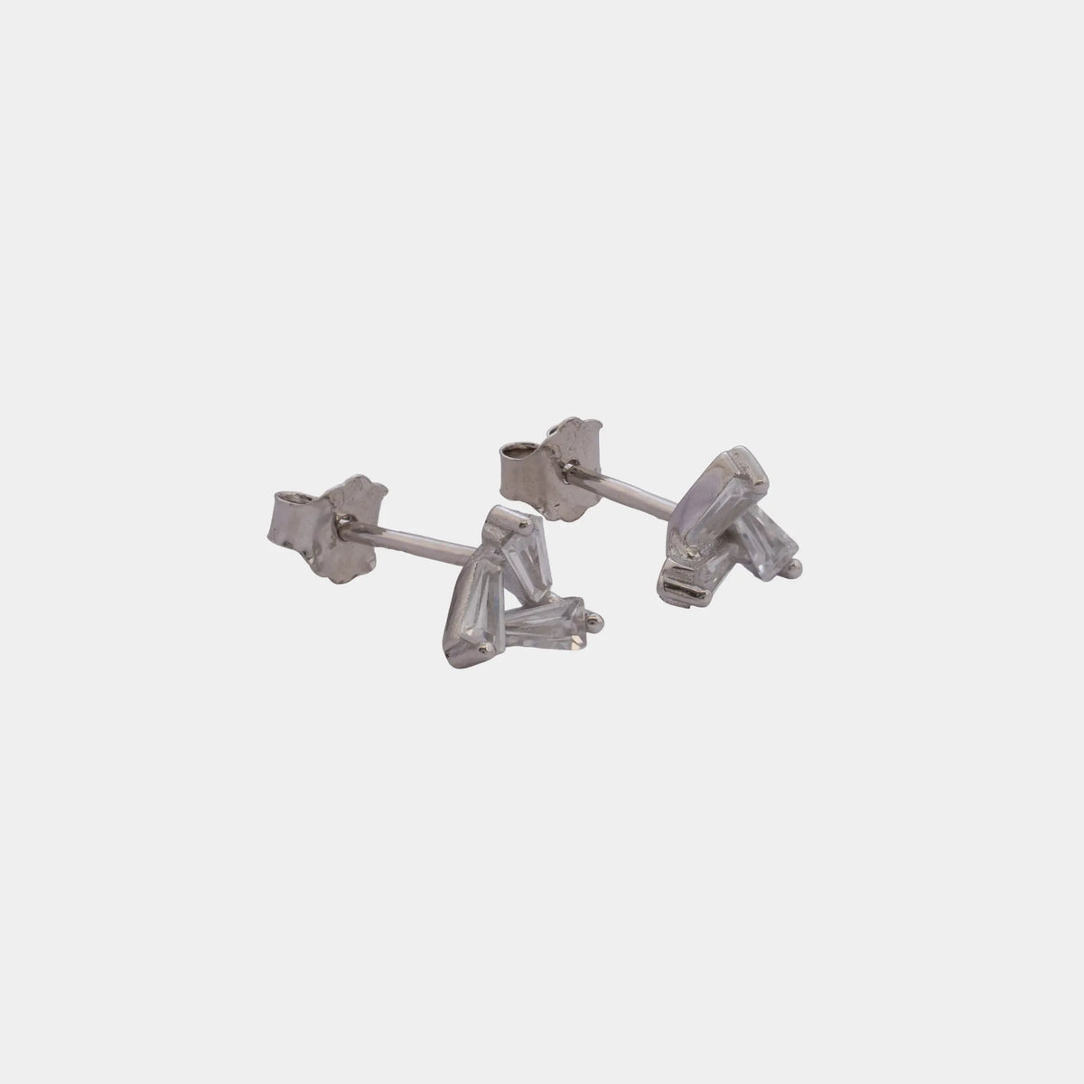 Arete Triángulo Cristal 6.3mm - Orux plata ley 925 - foto 1