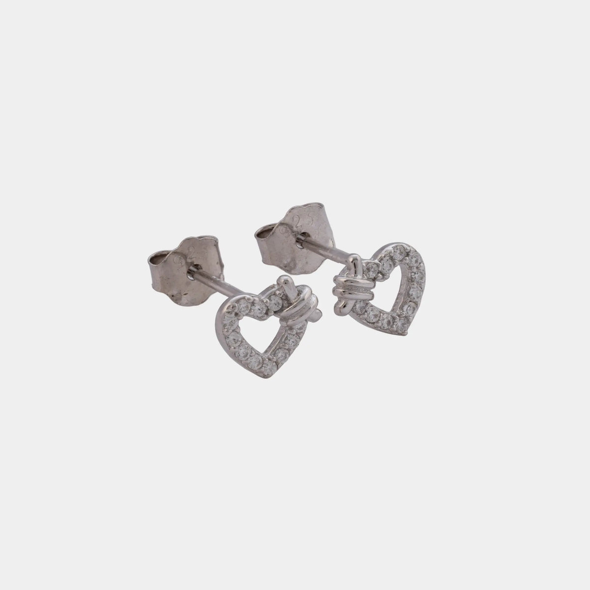 Arete Heart Crown 6.3mm - Orux plata ley 925 - foto 1