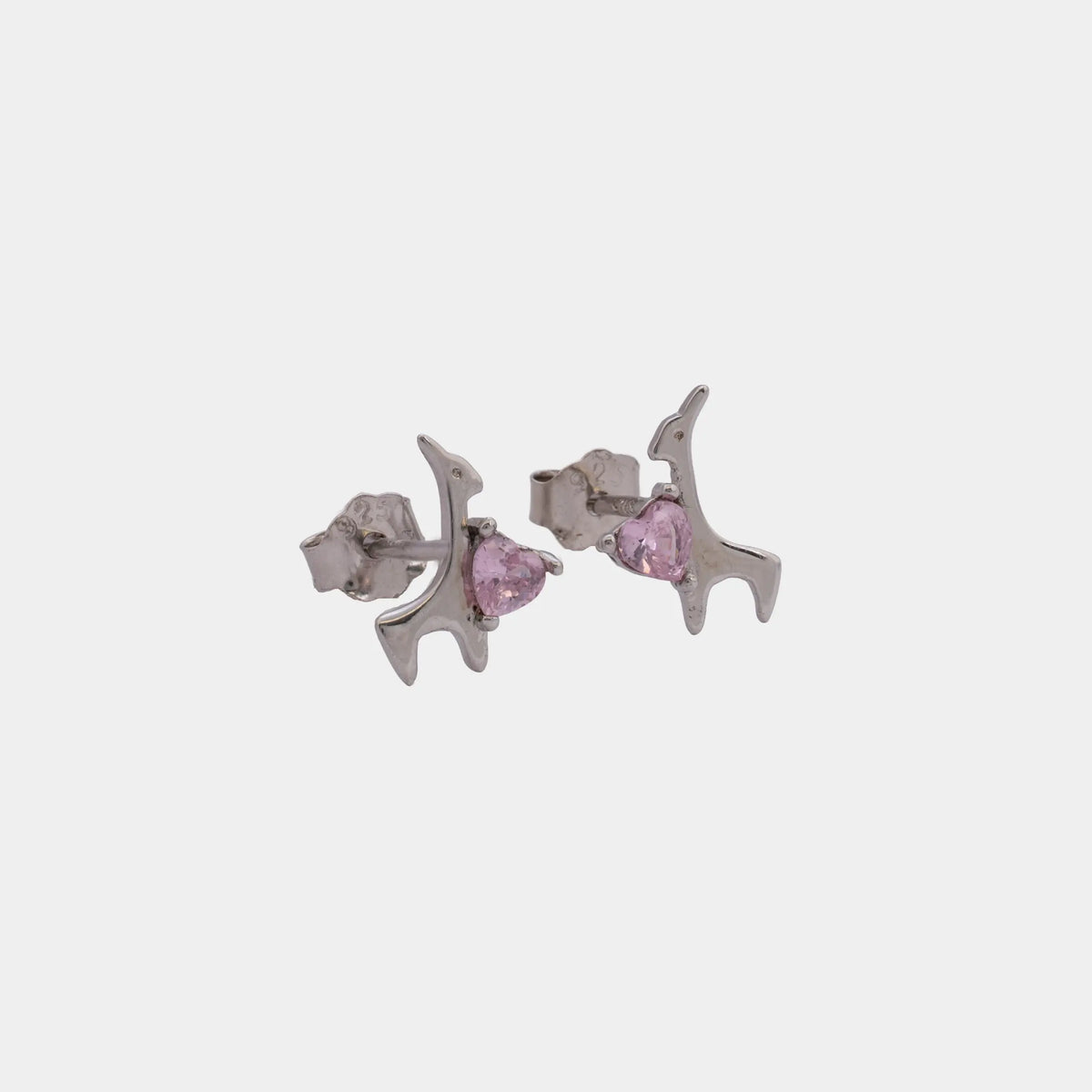 Arete Pink Deer 9.5mm - Orux plata ley 925 - foto 1