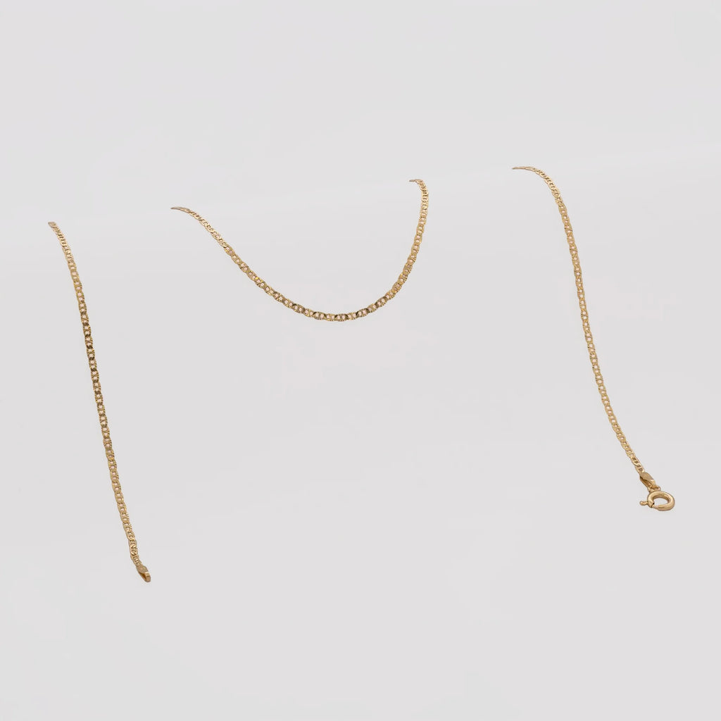Cadena Escalerita Con Destellos Italy 1.7mm 45 Cms
