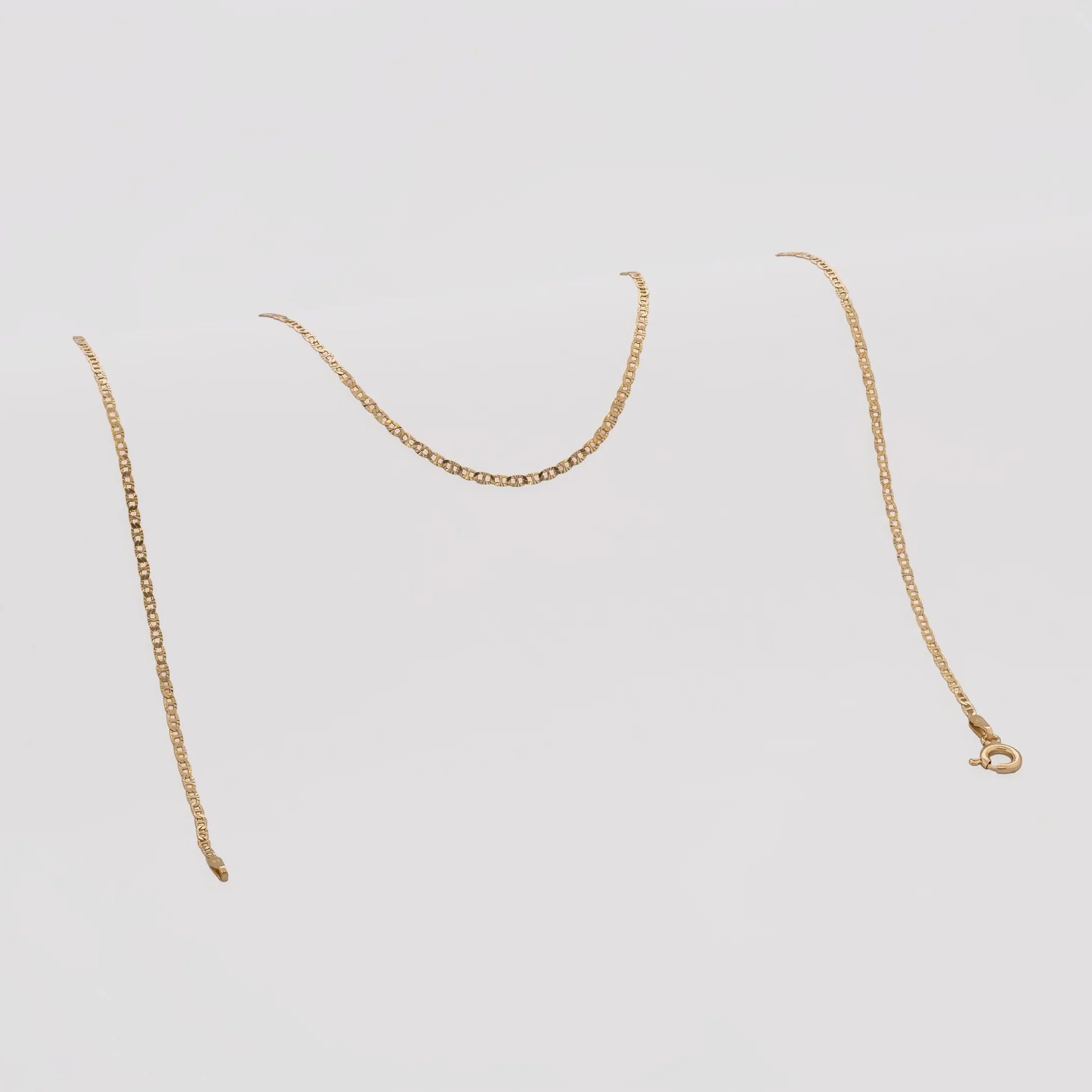 Cadena Escalerita Con Destellos Italy 1.7mm 45 Cms