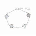 Pulsera Clover Nácar 5H 10mm - Orux plata ley 925 - foto 1