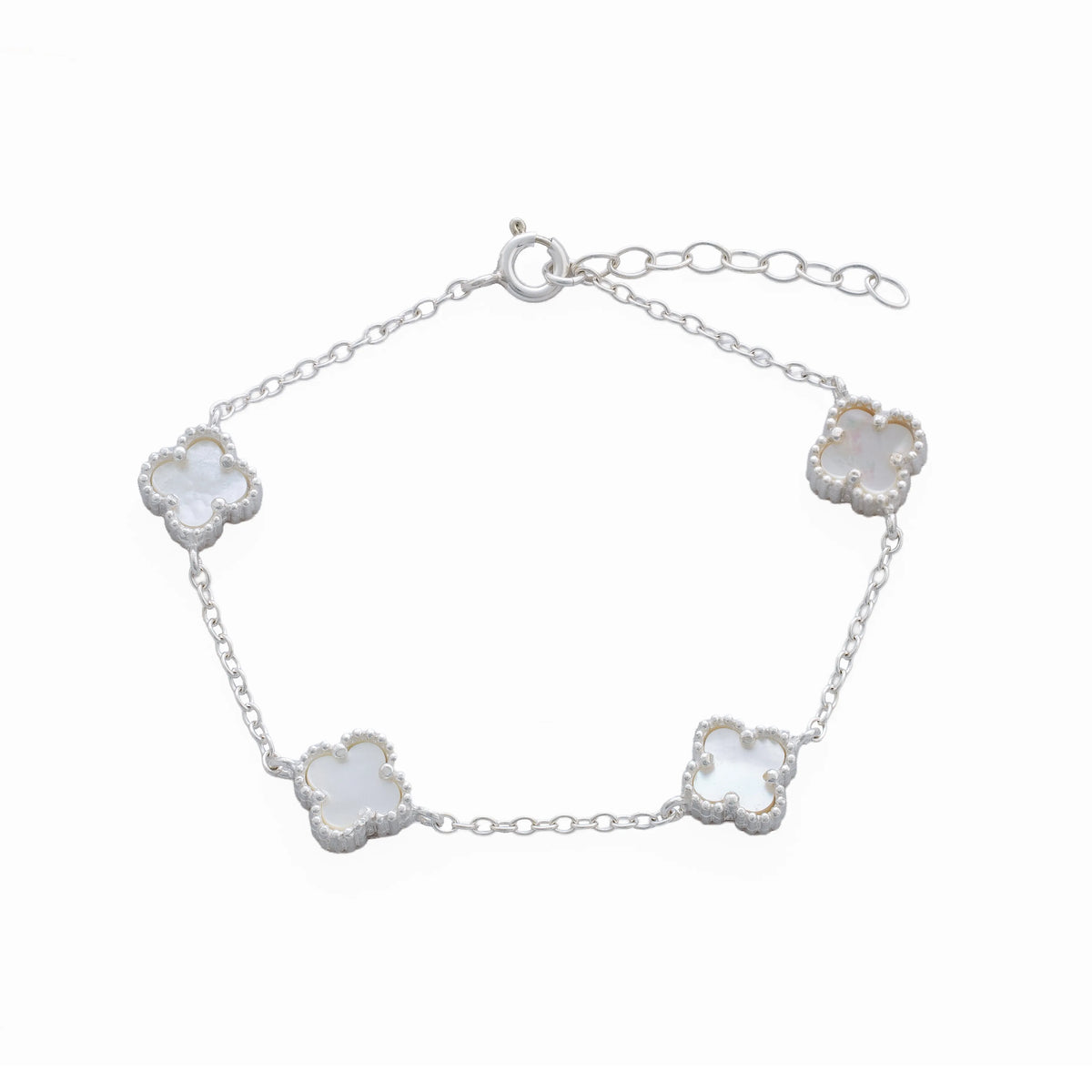 Pulsera Clover Nácar 5H 10mm - Orux plata ley 925 - foto 1