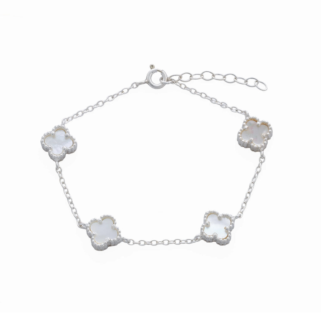 Pulsera Clover Nácar 4H 10mm - Orux plata ley 925 - foto 1