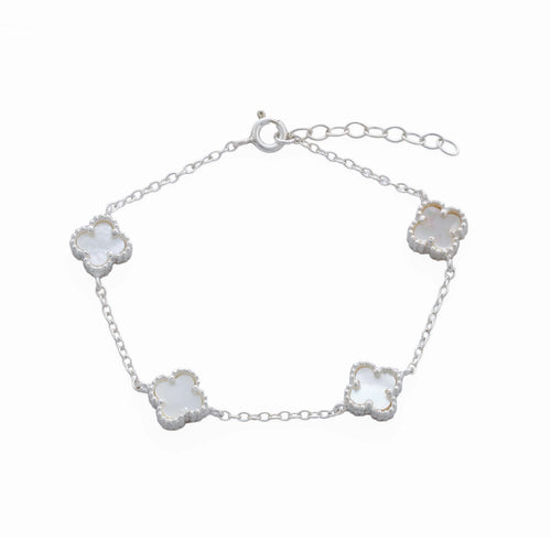 Pulsera Clover Nácar 4H 10mm - Orux plata ley 925 - foto 1