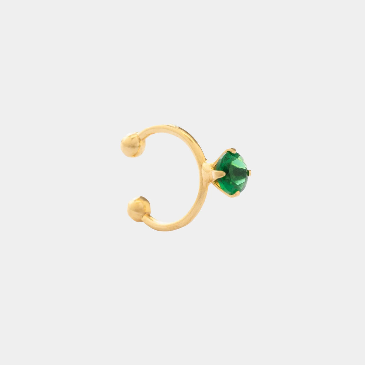 Arete Piercing Fake 1.4cm Verde
