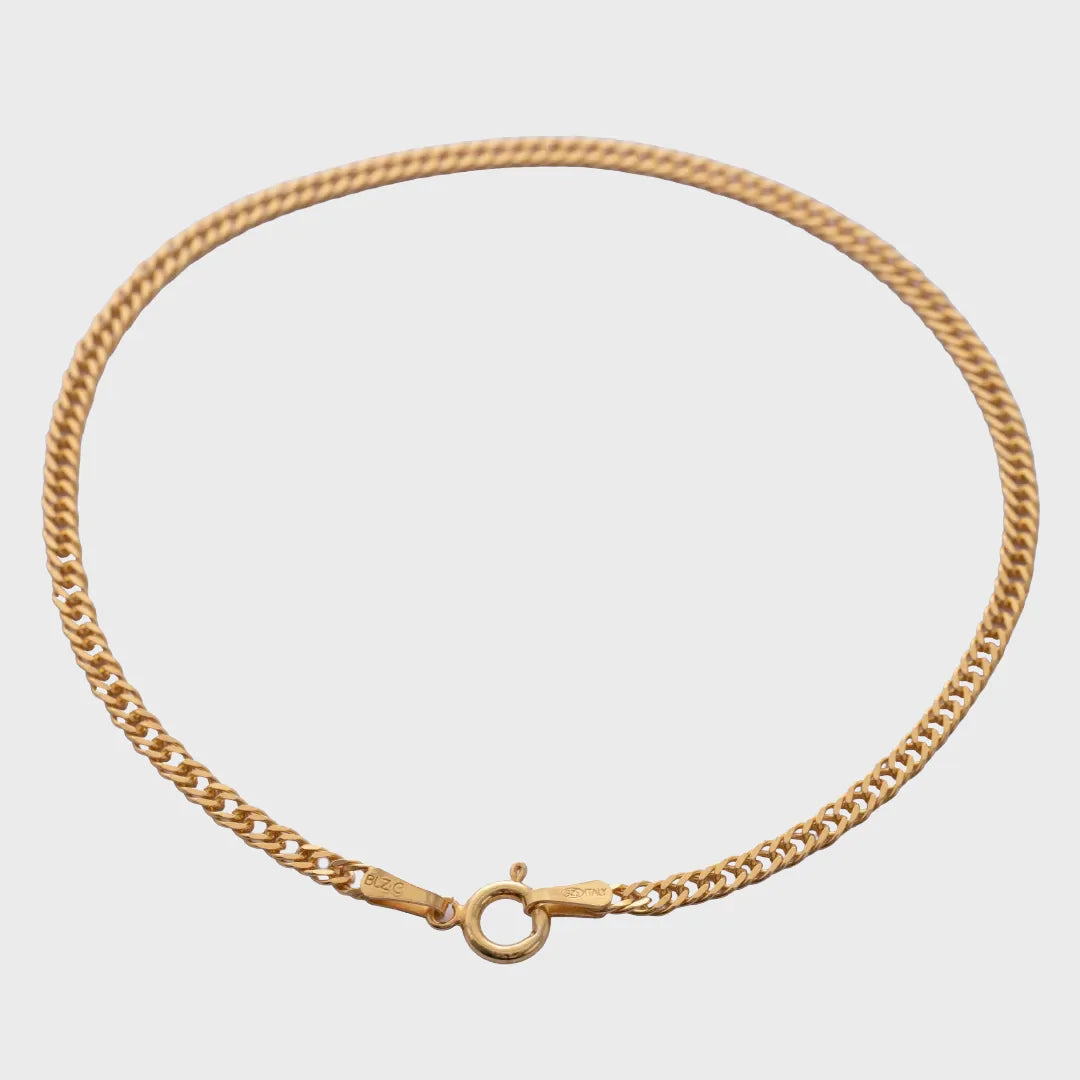 Pulsera Cubana Continua Italy 2.3mm 19 Cms