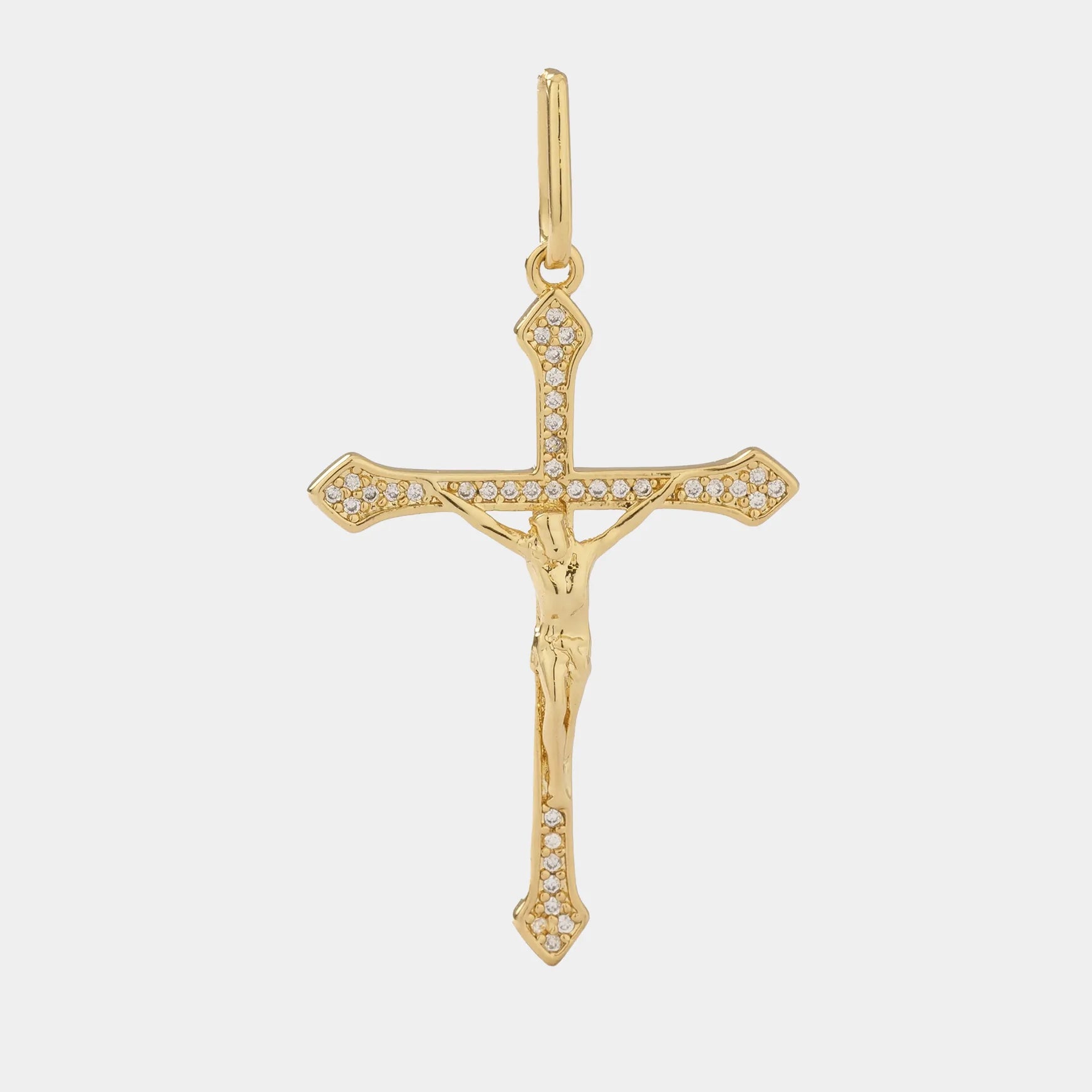 Dije Cruz Cristo Circonias 4cm