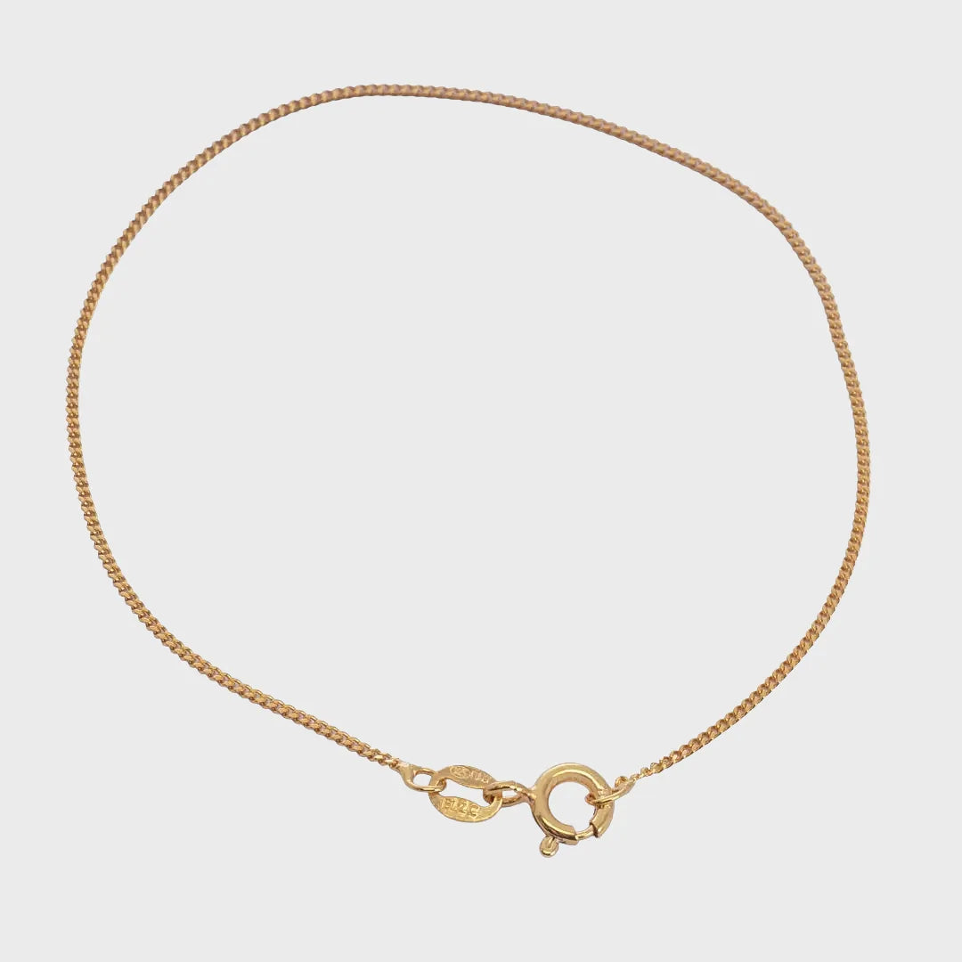Pulsera Cubanita Italy 1mm 19 Cms