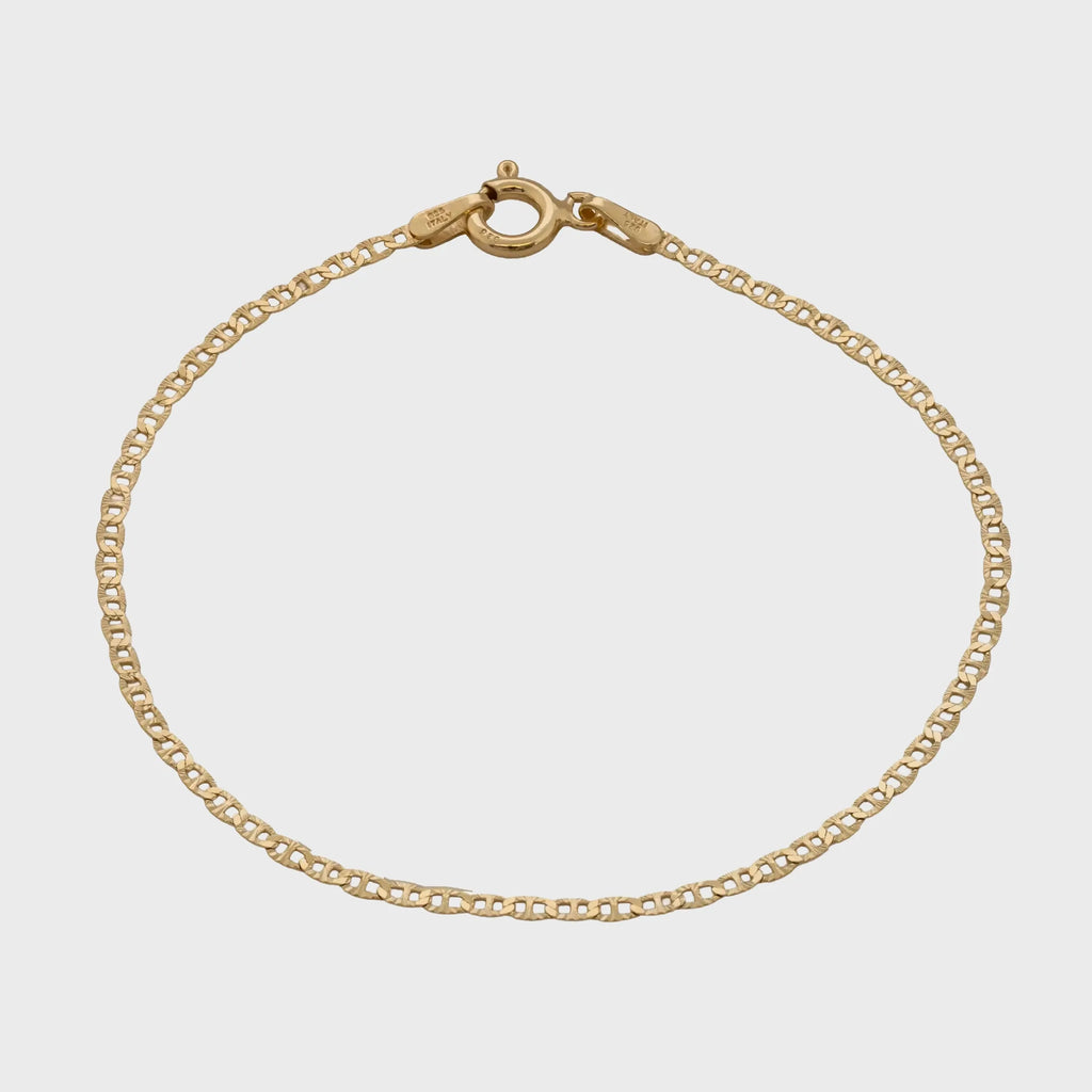 Pulsera Escalerita Con Destellos Italy 1.7mm 16.5 Cms