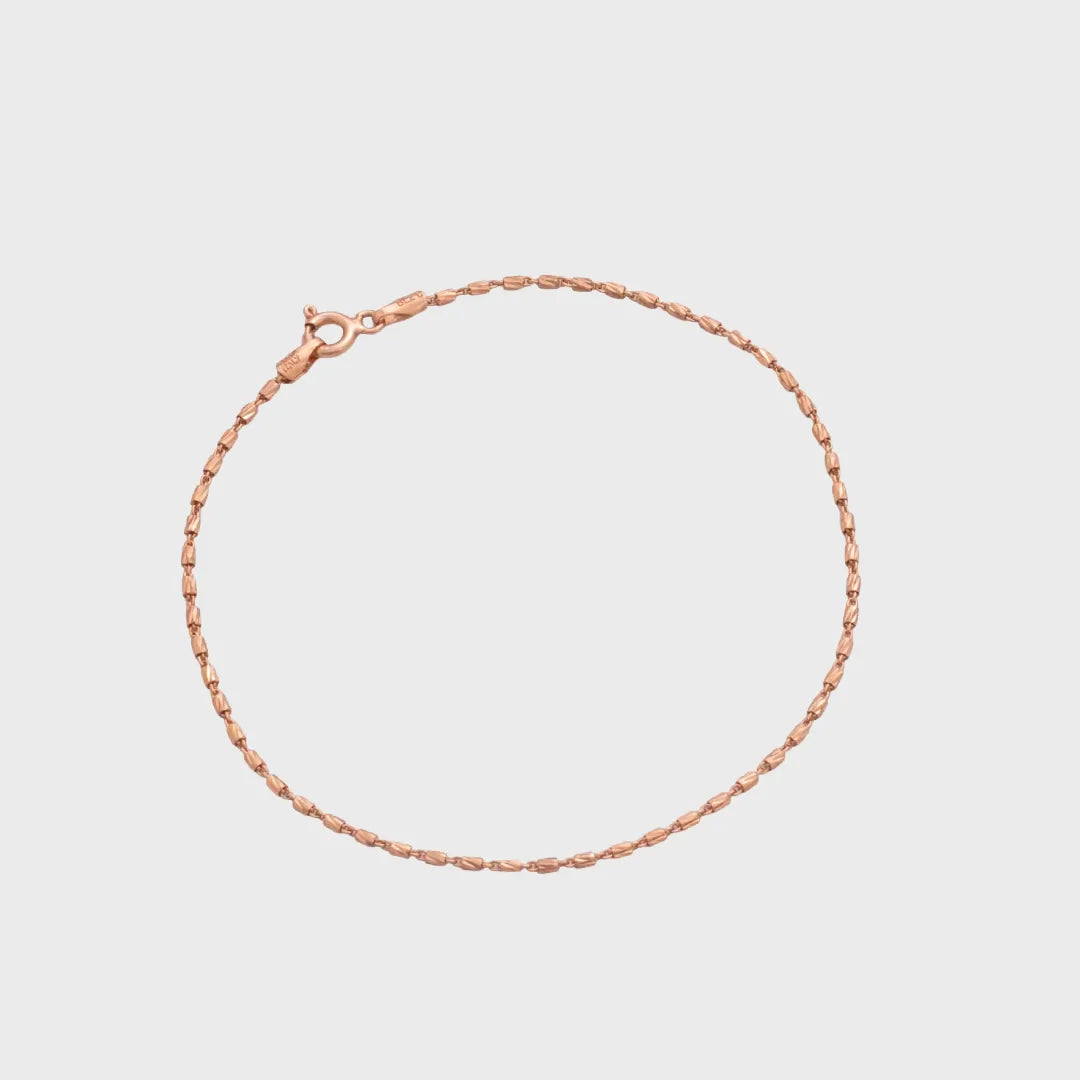 Pulsera Tube Rose Italy 19.5 Cms