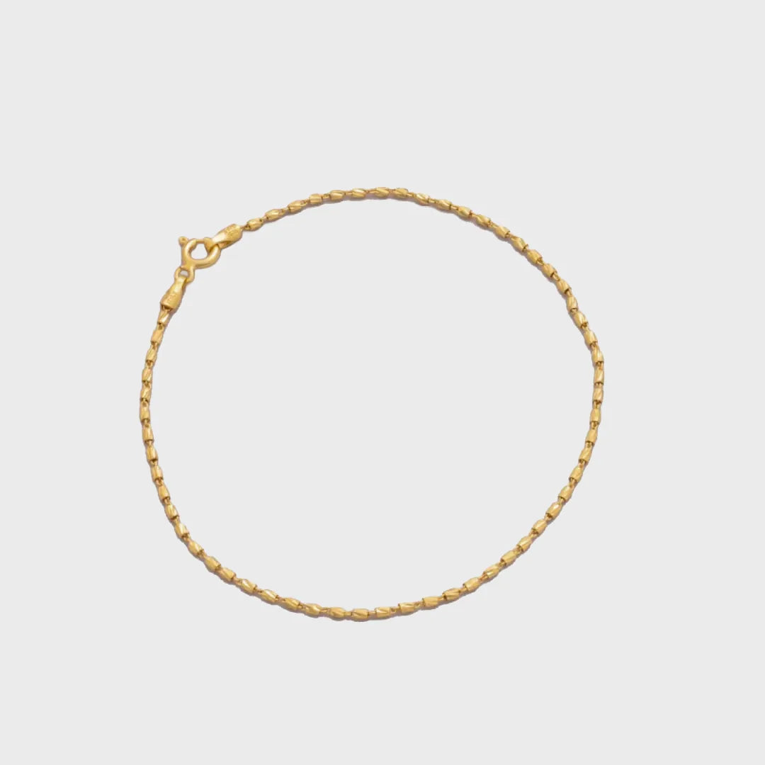Pulsera Tube Gold Italy 19.5 Cms