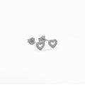 Arete Aira Heart 5x4mm - Orux plata ley 925 - foto 1