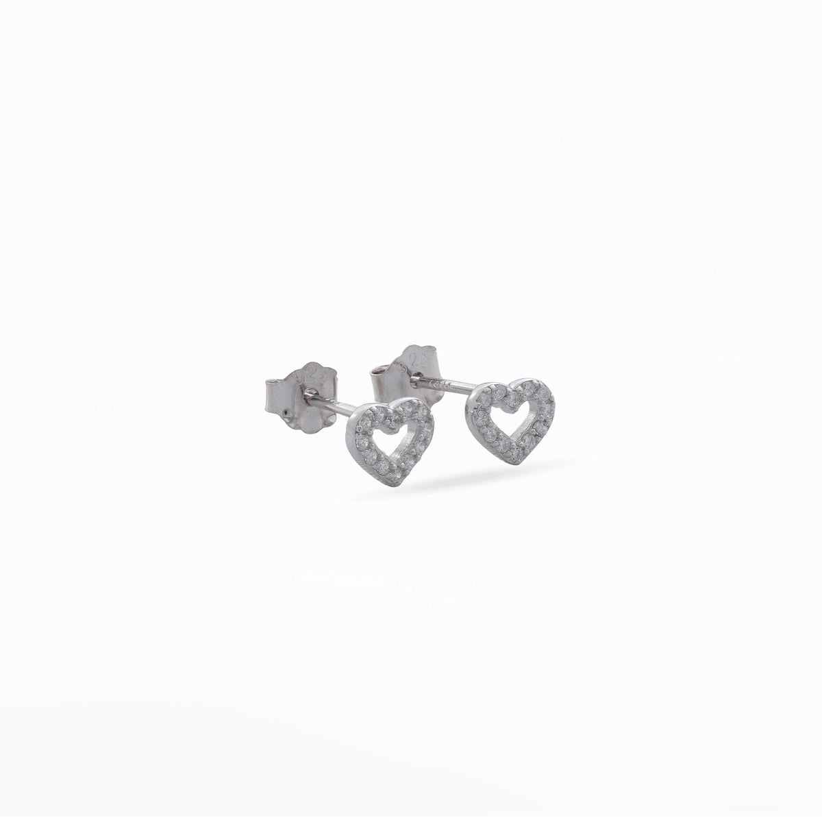 Arete Aira Heart 5x4mm - Orux plata ley 925 - foto 1